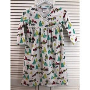 the company store size 7/8 holiday flannel nightgown